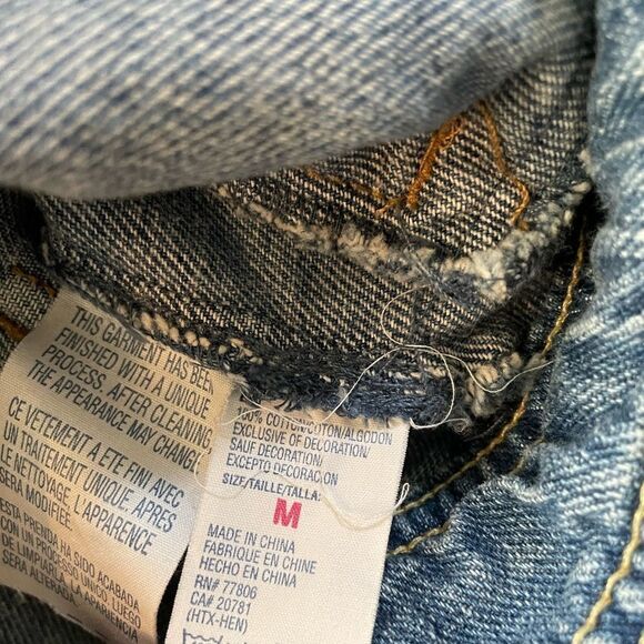 Vintage 90s TOMMY HILFIGER Jean Jacket Size Medium - Picture 8 of 13